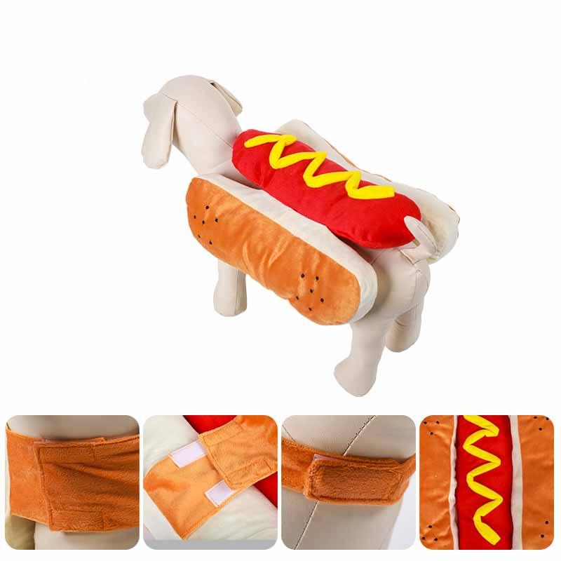 Paw-some Pup Hot Dog Costume: Funny Halloween Outfit for Pets