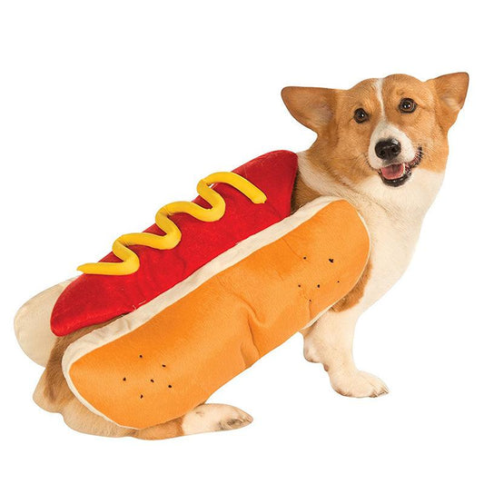 Paw-some Pup Hot Dog Costume: Funny Halloween Outfit for Pets