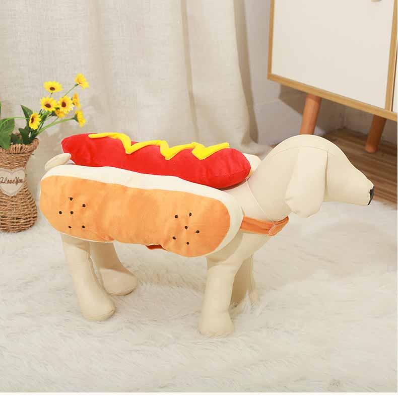 Paw-some Pup Hot Dog Costume: Funny Halloween Outfit for Pets