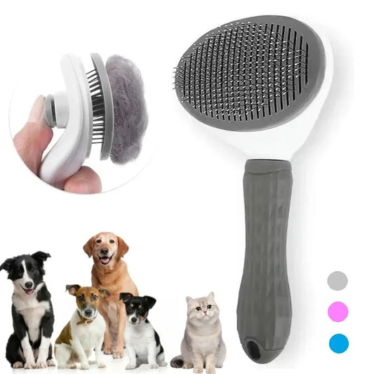 Pet Dog Brush Cat Comb Self Cleaning Pet Hair Remover Brush For Dogs